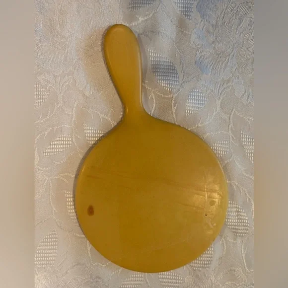 Vintage Butterscotch Bakelite Hand-Held Mirror - Picture 1 of 5